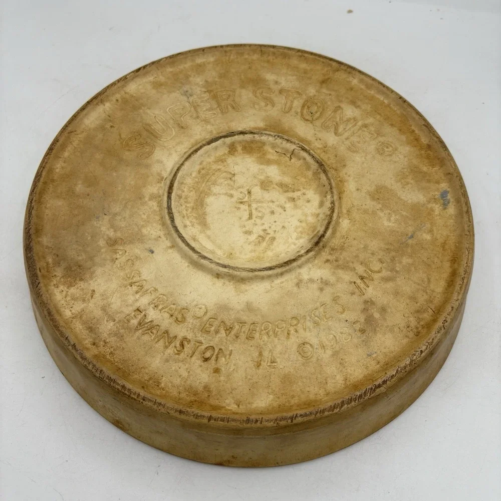 Vintage Sassafras Enterprises Stoneware Super Stone Round Deep Dish 11